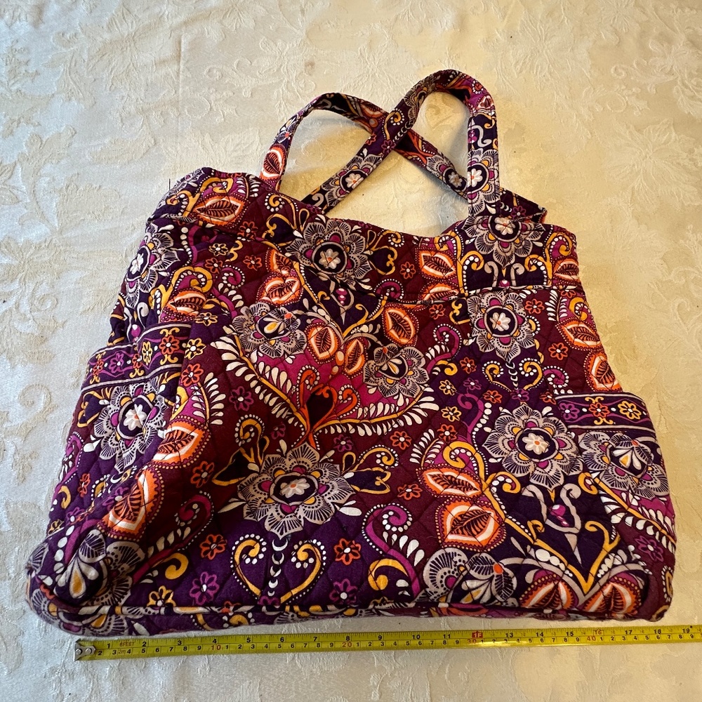 Vera Bradley red paisley quilted tote
